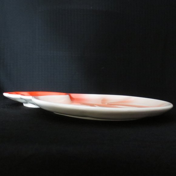 Encore Promotions Appetizer Dish Coral Ceramicware Shrimp Shaped Hand Painted - Picture 3 of 6